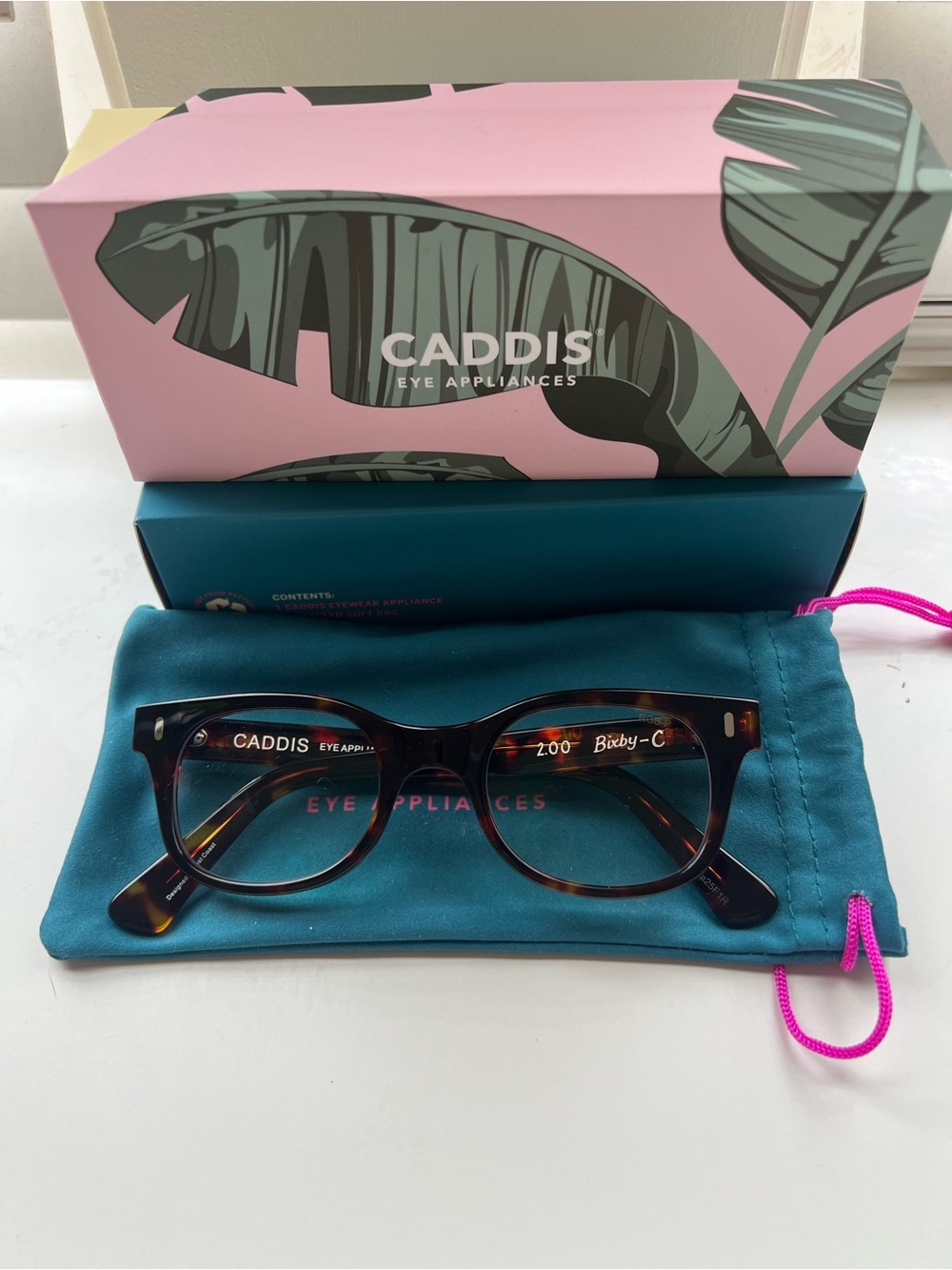 CADDIS Bixby Compact Turtle Progressive Reading Glasses +2.00 NEW